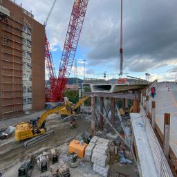 Rückbau Teil HDG mit 750 to Raupenkran