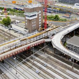 Prov. Hilfsbrücke in Betrieb