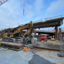Rückbau Teil HDG mit 750 to Raupenkran